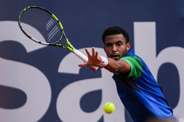 April 19, 2025, Barcelona, Barcelona, Spain: Arthur Fils of France during the semifinals between Carlos Alcaraz of Spain on Barcelona Open Banc Sabadell Trofeo Conde de Godo on April 19, 2025 in Barcelona, Spain. Barcelona Spain - ZUMAs316 20250419_znp_s316_098 Copyright: xMartixSeguraxRamonedax