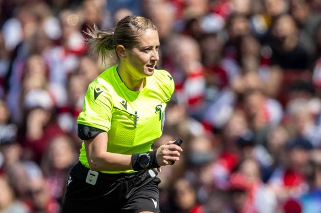Football - 2024 2025 UEFA Women™s Champions League - Semi-Final - First Leg - Arsenal vs Olympique Lyonnais - Emirates Stadium - Saturday 19th April 2025 Referee Alina Pesu (Rou) at the Emirates Stadium COLORSPORT DANIEL BEARHAM  csp_ars_lyo_db_19042025_