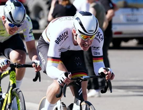 19 04 2025 44 GP Osterhas 2025 Men Picture Dario Rapps German Criterium Champion Team RSC Auto Brosch Kempten Action Peleton Rider Field