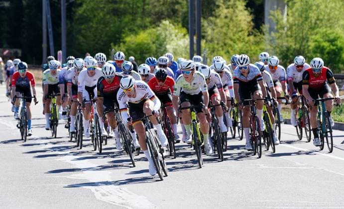 19 04 2025 44 GP Osterhas 2025 Men Picture Dario Rapps German Criterium Champion Team RSC Auto Brosch Kempten Action Peleton Rider Field