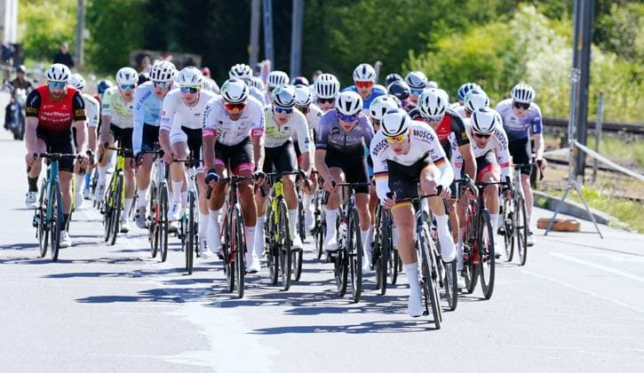 19 04 2025 44 GP Osterhas 2025 Men Picture Dario Rapps German Criterium Champion Team RSC Auto Brosch Kempten Action Peleton Rider Field