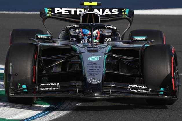 F1 Saudi Arabian Grand Prix 2025 Practice 3 And Qualifying Andrea Kimi Antonelli of Mercedes during third practice ahead of the Formula 1 Saudi Arabian Grand Prix at Jeddah Corniche Circuit in Jeddah, Saudi Arabia on April 19, 2025. Jeddah Saudi Arabia  Copyright: xJakubxPorzyckix originalFilename:porzycki-f1saudia250419_npf4X.jpg