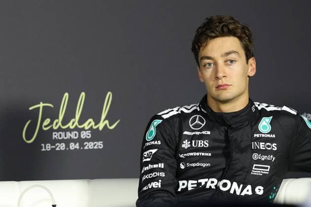 FORMULE 1 : Grand Prix Arabie Saoudite - 19 04 2025 63 George Russell (GBR) Mercedes AMG Petronas F1 Team (DEU) Mercedes-AMG W16 E Mercedes during the 2025 Formula One STC Saudi Arabian Grand Prix, 5th round of the 2025 Formula 1 World Championship, WM, Weltmeisterschaft taking place from April 18 to 20, 2025 on the Jeddah Corniche Circuit, in Jeddah (SAU) JEDDAHSaudi Arabia  Copyright: xMPSxAGENCYx