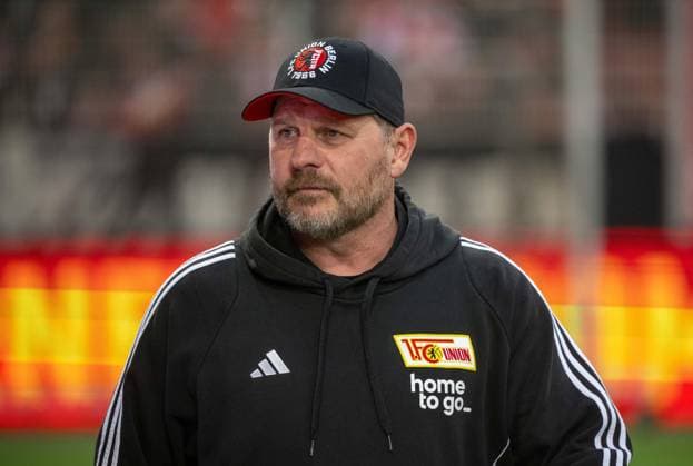 Soccer, Men, Season 2024 2025, 1 Bundesliga 30 Matchday , 1 FC Union Berlin VfB Stuttgart, Coach Steffen Baumgart 1 FC Union Berlin , 19 04 2025, Copyright: xMatthiasxKochx
