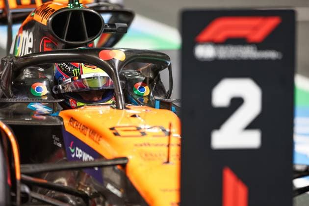 (250420) -- JEDDAH, April 20, 2025 -- McLaren s driver Oscar Piastri of Australia drives into parc ferme during the Qualifying session of the Formula One Saudi Arabia Grand Prix at the Jeddah Corniche Circuit in Jeddah, Saudi Arabia, on April 19, 2025. (Photo by Xinhua) (SP)SAUDI ARABIA-JEDDAH-F1-GRAND PRIX-QUALIFYING QianxJun 