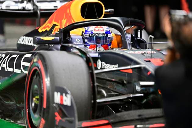F1 Grand Prix of Saudi Arabia - Qualifying Max Verstappen of Red Bull Racing Honda celebrates during the qualifying of the Saudi Arabia GP, the 5th round of the Formula 1 World Championship, WM, Weltmeisterschaft at the Jeddah Corniche Circuit in Jeddah, Saudi Arabia, on April 19, 2025. Jeddah Saudia Arabia  Copyright: xAndreaxDiodatox originalFilename:diodato-f1saudia250419_npjiY.jpg