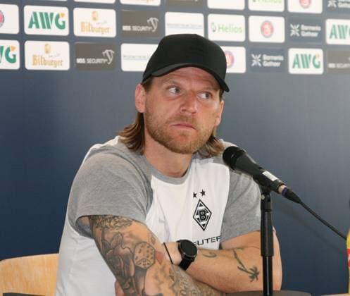Regionallioga West, Season 2024 2025, Matchday 30, 19 04 2025, Wuppertaler SV Borussia M, Gladbach U 23 Eugen Polanski Gladbach at the press conference