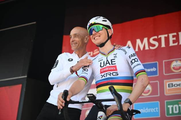 20-04-2025 Amstel Gold Race; 2025, Uae Team Emirates - Xrg; Pogacar, Tadej; Gianetti, Mauro; Maastricht; 