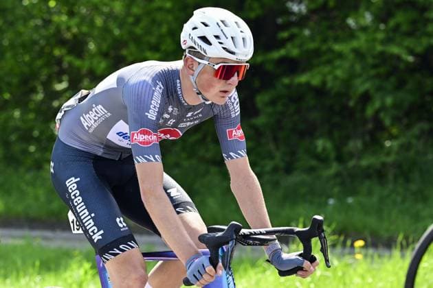 Belgian Emiel Verstrynge of Alpecin-Deceuninck pictured in action during the men elite Amstel Gold Race one day cycling race, 255,9 km from Maastricht to Valkenburg, The Netherlands, Sunday 20 April 2025. DIRKxWAEM  x121303885x