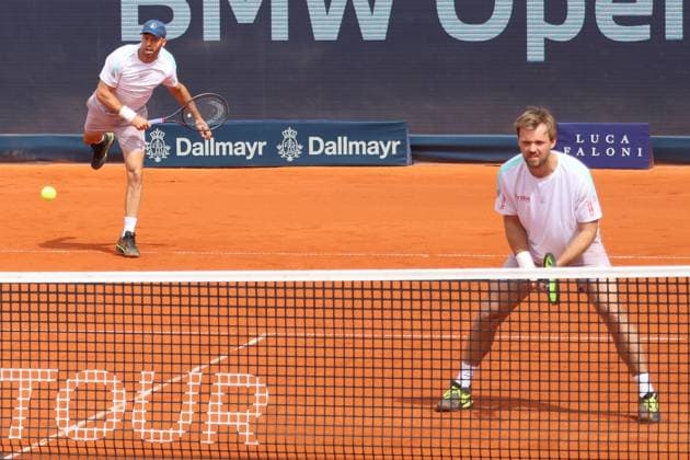 Kevin Krawietz front GER and Tim Puetz GER Tennis BMW Open by Bitpanda ATP 500 Final Doubles Munich 20 04 2025 PHOTO Mladen Lackovic LakoPress