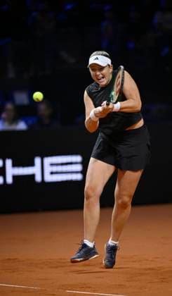 Jelena Ostapenko LAT Action Tennis Womens Porsche Cup Porsche Tennis Grand Prix GP Stuttgart 2025 Porsche Arena 20 04 2024 DFL REGULATIONS PROHIBIT ANY USE OF PHOTOGRAPHS AS IMAGE SEQUENCES AND OR QUASI VIDEO Tennis Womens Porsche Cup Porsche Tennis Grand Prix GP Stuttgart 2025