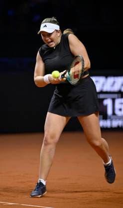 Jelena Ostapenko LAT Action Tennis Womens Porsche Cup Porsche Tennis Grand Prix GP Stuttgart 2025 Porsche Arena 20 04 2024 DFL REGULATIONS PROHIBIT ANY USE OF PHOTOGRAPHS AS IMAGE SEQUENCES AND OR QUASI VIDEO Tennis Womens Porsche Cup Porsche Tennis Grand Prix GP Stuttgart 2025