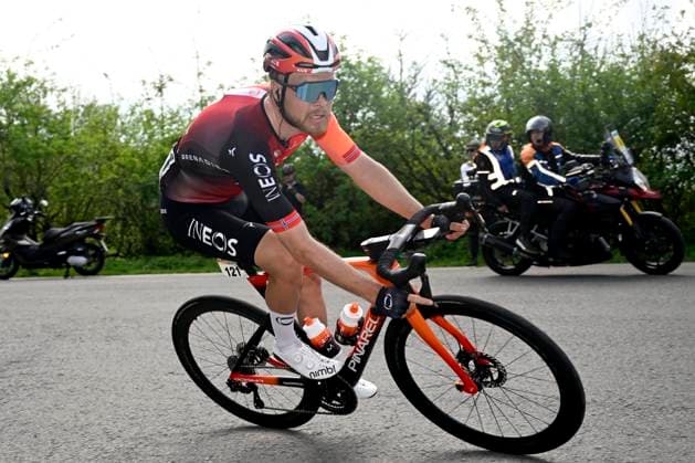 Amstel Gold Race 2025 cycling race VALKENBURG, THE NETHERLANDS - APRIL 20 : Foss Tobias (NOR) of INEOS Grenadiers during the Men Elite UCI World Tour 59th Amstel Gold Race cycling race with start in Maastricht and finish in Valkenburg (255,9 km) on April 20, 2025 in Valkenburg, The Netherlands, 20 04 2025 ( Motordriver Kenny Verfaillie & Valkenburg The Netherlands  Copyright: xNicoxVereeckenx