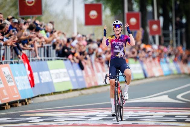 Mischa Bredewold wins Ladies edition during the Amstel Gold Race Maastricht to Valkenburg in BERG EN TERBLIJT, Netherlands on April 20, 2025, photo by Jules van Iperen EYE4images DeFodi Images