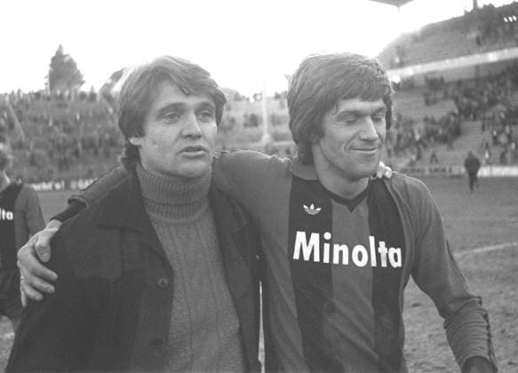 ARCHIVE PHOTO Werner Lorant died at the age of 76 SN Lorant RauschSP jpg Soccer, Werner LORANT with coach Friedel RAUSCH , at the match Borussia Moenchengladbach Eintr Frankfurt 1 3 a