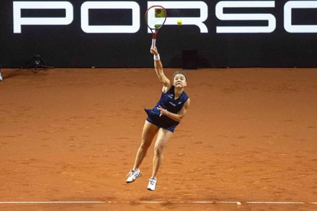 Jasmin Paolini ITA xettx, Germany, Stuttgart, 20 04 2025, Tennis, Porsche Tennis Grand Prix, 2025, Semifinal, A Sabalenka J Paolini ITA , Porsche Arena Foto A2 Bildagentur Peter Hartenfelser