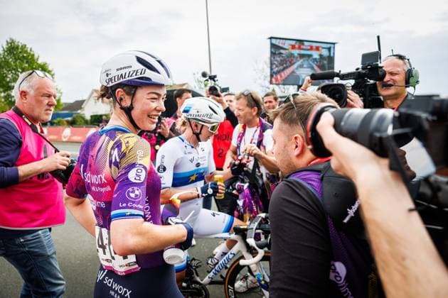 Mischa Bredewold wins Ladies edition during the Amstel Gold Race Maastricht to Valkenburg in BERG EN TERBLIJT, Netherlands on April 20, 2025, photo by Jules van Iperen EYE4images DeFodi Images
