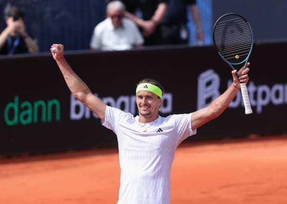 Alexander Zverev cheers after the victory, Cheers, Joy, Emotion, Singles, Men s Singles, Final, Final Tennis BMW Open 2025 ATP 500 MTTC Iphitos Munich Germany April 20, 2025 Copyright: xJuergenxHasenkopfx