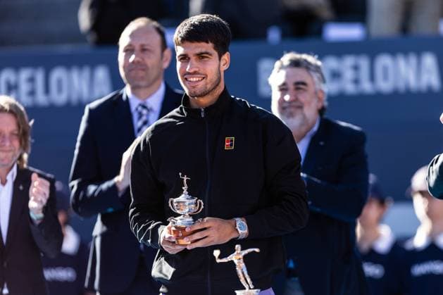 April 20, 2025, Barcelona, Barcelona, Spain: Carlos Alcaraz of Spain after lose the final between Holger Rune of Denmark on Barcelona Open Banc Sabadell Trofeo Conde de Godo on April 20, 2025 in Barcelona, Spain. Barcelona Spain - ZUMAs316 20250420_znp_s316_079 Copyright: xMartixSeguraxRamonedax