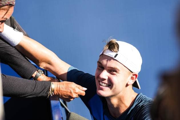 April 20, 2025, Barcelona, Barcelona, Spain: Holger Rune of Denmark celebrating after win the final between Carlos Alcaraz of Spain on Barcelona Open Banc Sabadell Trofeo Conde de Godo on April 20, 2025 in Barcelona, Spain. Barcelona Spain - ZUMAs316 20250420_znp_s316_157 Copyright: xMartixSeguraxRamonedax