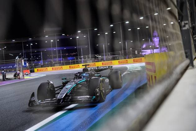 F1 - SAUDI ARABIAN GRAND PRIX 2025 63 RUSSELL George (gbr), Mercedes AMG F1 Team W16, action during the Formula 1 STC Saudi Arabian Grand Prix 2025, 5th round of the 2025 FIA Formula One World Championship, WM, Weltmeisterschaft from April 18 to 20, 2025 on the Jeddah Corniche Circuit, in Jeddah, Saudi Arabia - JeddahSaudi Arabia  Copyright: xFLORENTxGOODENx