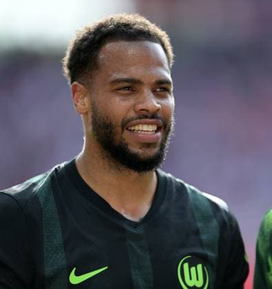Lukas Nmecha photographed at the soccer Bundesliga match Mainz 05 against VFL Wolfsburg on 19 4 2025 in Mainz DFL DFB REGULATIONS PROHIBIT ANY USE OF PHOTOGRAPHS as IMAGE SEQUENCES and or QUASI VIDEO