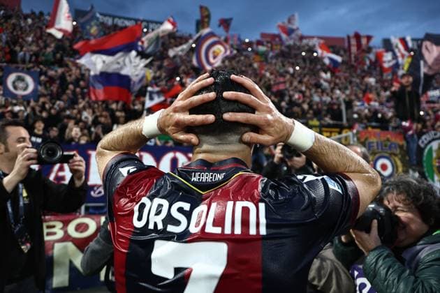 Bilder des Jahres 2025, Sport 04 April Riccardo Orsolini (Bologna) ;during the Italian Serie A match between Bologna 1- 0 Inter at Renato Dall Ara Stadium on April 20, 2025 in Bologna, Italy. Noxthirdxpartyxsales  (288238081)