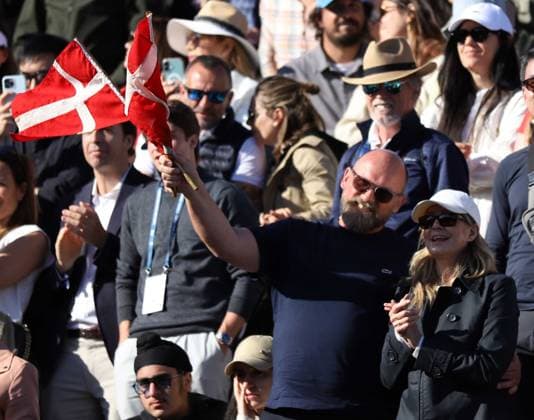 April 20, 2025, Sabadell, Barcelona, Spain: Barcelona Spain 20.04.2025 Supporter Holger Rune (Denmark) fans in the match between Carlos Alcaraz (Spain) and Holger Rune (Denmark) during the Day 7 of the Barcelona Open Banc Sabadell Godo on 20 April 2025 in Barcelona. Sabadell Spain - ZUMAu50_ 20250420_zsp_u50_119 Copyright: xXavixUrgelesx