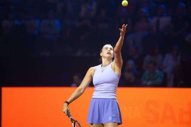 Aryna Sablenka xettx, Germany, Stuttgart, 21 04 2025, Tennis, 48 Porsche Tennis Grand Prix, 2025, Final, A Sabalenka J Ostapenko LAT , Porsche Arena Photo A2 Bildagentur Peter Hartenfelser