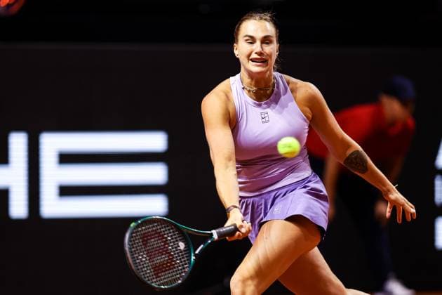 In the picture Aryna Sabalenka Final Aryna Sabalenka vs Jelena Ostapenko LAT GER, Porsche Tennis Grand Prix GP Stuttgart 2025, WTA500, 21 04 2025 GER, Porsche Tennis Grand Prix GP Stuttgart 2025, WTA500, 21 04 2025 Stuttgart Copyright: xEibner-Pressefoto RogerxBuerkex EP