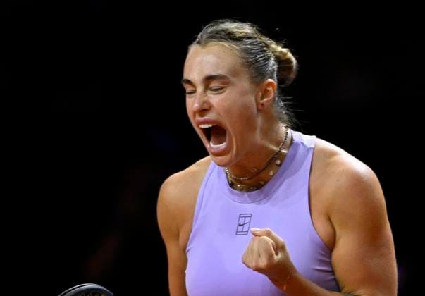 Aryna Sabalenka BLR AJubel, Freude, Emotion, emotional, jubelt, Glueck, glucklich, Tennis Damen Porsche Cup Porsche Tennis Grand Prix GP Stuttgart 2025 Porsche Arena 21 04 2024 DFL REGULATIONS PROHIBIT ANY USE OF PHOTOGRAPHS AS IMAGE SEQUENCES AND OR QUASI VIDEO Tennis Damen Porsche Cup Porsche Tennis Grand Prix GP Stuttgart 2025