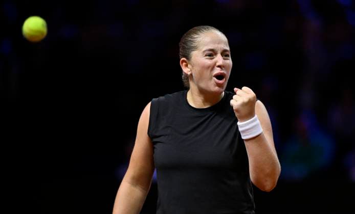 Jelena Ostapenko LAT jubilation, joy, emotion, emotional, jubilant, happy, Tennis Ladies Porsche Cup Porsche Tennis Grand Prix GP Stuttgart 2025 Porsche Arena 21 04 2024 DFL REGULATIONS PROHIBIT ANY USE OF PHOTOGRAPHS AS IMAGE SEQUENCES AND OR QUASI VIDEO Tennis Ladies Porsche Cup Porsche Tennis Grand Prix GP Stuttgart 2025