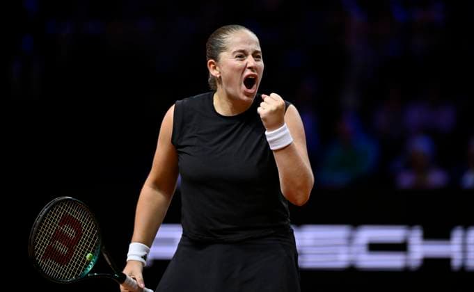 Jelena Ostapenko LAT jubilation, joy, emotion, emotional, jubilant, happy, Tennis Ladies Porsche Cup Porsche Tennis Grand Prix GP Stuttgart 2025 Porsche Arena 21 04 2024 DFL REGULATIONS PROHIBIT ANY USE OF PHOTOGRAPHS AS IMAGE SEQUENCES AND OR QUASI VIDEO Tennis Ladies Porsche Cup Porsche Tennis Grand Prix GP Stuttgart 2025