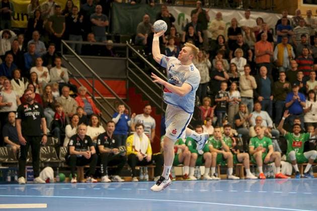 21 04 2025, Men, Handball, Season 2024 2025, 2 Handball Bundesliga, 28 Matchday TV Grosswallstadt TSV GWD Minden Patrick Gempp 7, TV Grosswallstadt Elsenfeld Untermainhalle Bayern Germany