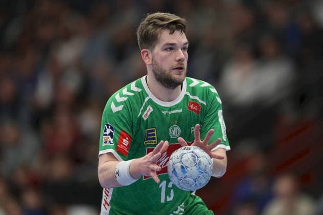 21 04 2025, Men, Handball, Season 2024 2025, 2 Handball Bundesliga, 28 Matchday TV Grosswallstadt TSV GWD Minden Ian Weber 13, GWD Minden Elsenfeld Untermainhalle Bayern Germany