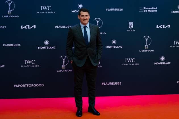 2025 Laureus World Awards Madrid Iker Casillas attends the red carpet at the 2025 Laureus World Sport Awards at Palacio De Cibeles on April 21, 2025 in Madrid, Spain. Madrid Palacio de Cibeles Madrid Spain Copyright: xAlbertoxGardinx AGardin_20250421_Laureus_Awards_4343