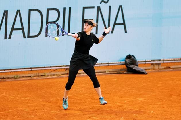 Laura Siegemund (GER)), APRIL 21, 2025 - Tennis : Siegemund during singles qualifying 1st round match against on the WTA, Tennis Damen tour 1000 tournaments Mutua Madrid Open tennis tournament at the Caja Magica in Madrid, Spain. Noxthirdxpartyxsales  (288333032)