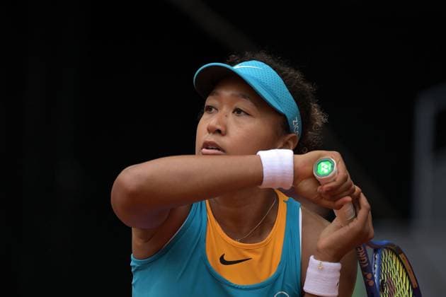 April 22, 2025, Madrid, Madrid, Spain: Naomi Osaka of Japan during their match against Lucia Bronzetti of Italy on Day Two of the Mutua Madrid Open at La Caja Magica. Madrid Spain - ZUMAd308 20250422_zsp_d308_006 Copyright: xJuanxCarlosxLucasx