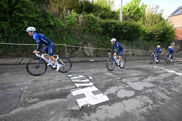 22-04-2025 Allenamento Fleche Wallonne 2025; 2025, Groupama - Fdj; Madouas, Valentin; Martin, Guillaume; Huy; 