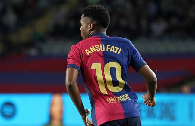 FC Barcelona, Barca v RCD Mallorca - La Liga EA Sports Ansu Fati plays during the match between FC Barcelona and RCD Mallorca, corresponding to week 33 of LaLiga EA Sports, at the Lluis Companys Stadium in Barcelona, Spain, on April 22, 2025. Barcelona Barcelona Spain  Copyright: xUrbanandsportx originalFilename:urbanandsport-fcbarcel250422_npucu.jpg