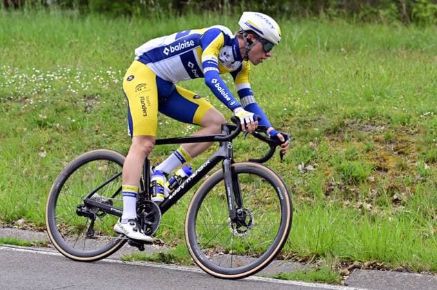 Belgian Siebe Deweirdt of Team Flanders Baloise pictured in action during the men s race of the La Fleche Wallonne , one day cycling race (Waalse Pijl - Walloon Arrow), 205,2 km from Ciney to Huy, Wednesday 23 April 2025. DIRKxWAEM  x121628284x