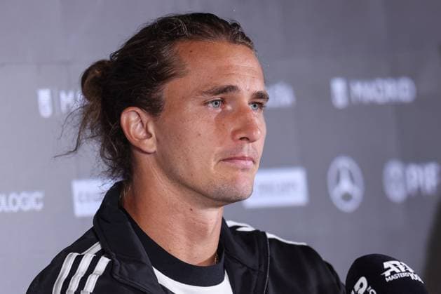 April 23, 2025, Madrid, Madrid, SPAIN: Alexander Zverev of Germany attends his press conference, PK, Pressekonferenz during the Mutua Madrid Open 2025, ATP, Tennis Herren Masters 1000 and WTA, Tennis Damen 1000, tennis tournament celebrated at Caja Magica on April 23, 2025 in Madrid, Spain. Madrid SPAIN - ZUMAa181 20250423_zaa_a181_114 Copyright: xIrinaxR.xHipolitox