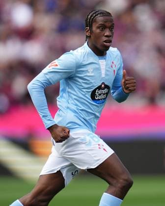 FC Barcelona, Barca - RC Celta. La Liga EA Sports match. Date 32 Ilaix Moriba of RC Celta during the La Liga EA Sports match between FC Barcelona and RC Celta played at Lluis Companys Stadium on 19 April 2025 in Barcelona, Spain. kpng Copyright: xBaguxBlancox xPressinphotox PS_240419_BAR_CEL_1201