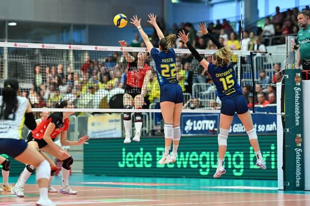 Volleyball, Women, VBL, Dresdner SC - SSC Palmberg Schwerin