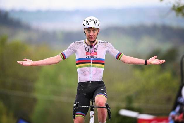 La Fleche Wallonne 2025 cycling race HUY, BELGIUM - APRIL 23 : Pogacar Tadej (SLO) of UAE Team Emirates - XRG wins the Men Elite UCI 1.Pro 89th A.S.O. La Fleche Wallonne cycling race with start in Ciney and finish in Huy (205,2 km) on April 23, 2025 in Huy, Belgium, 23 04 2025 Huy Belgium  Copyright: xVincentxKalutx
