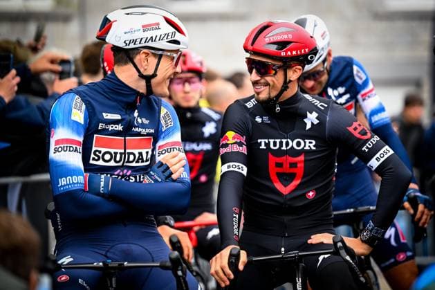 La Fleche Wallonne 2025 cycling race HUY, BELGIUM - APRIL 23 : Alaphilippe Julian (FRA) of Tudor Pro Cycling Team during the Men Elite UCI 1.Pro 89th A.S.O. La Fleche Wallonne cycling race with start in Ciney and finish in Huy (205,2 km) on April 23, 2025 in Huy, Belgium, 23 04 2025 ( Motordriver Guy De Vuyst &  Copyright: xTomasxSiskx