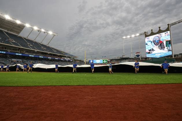 Baseball, MLB, Kansas City Royals - Colorado Rockies, game postponed due to weather conditions