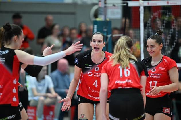 Nathalie Lemmens Dresdner SC, 4 Dresdner SC vs SSC Palmberg Schwerin, 1 Volleyball Bundesliga Women, Season 2024 2025, 23 04 2025 Dresdner SC vs SSC Palmberg Schwerin, 1 Volleyball Bundesliga Women, Season 2024 2025, 23 04 2025 Dresden Copyright: xEibner-Pressefoto xHoepnerx EP_PHR