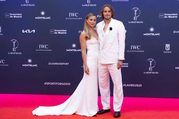 The Laureus World Sports 2025 Photocall in Madrid, Spain - 21 Apr 2025 Paula Badosa and Stefanos Tsitsipas attend the Laureus World Sports 2025 Photocall at Galería de Cristal. Madrid Spain Copyright: x NachoxLopezx xSOPAxImagesx 0813996722st