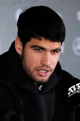 April 24, 2025, Madrid, Madrid, Spain: Carlos Alcaraz of Spain attends his press conference, PK, Pressekonferenz during the Mutua Madrid Open 2025, ATP, Tennis Herren Masters 1000 and WTA, Tennis Damen 1000 tennis tournament, celebrated at Caja Magica on April 24, 2025 in Madrid, Spain. Madrid Spain - ZUMAa181 20250424_zaa_a181_036 Copyright: xOscarxJ.xBarrosox